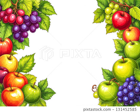 Vintage fruit frame 131452585