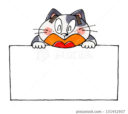 Cat and frame 131452937