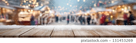 Market stalls glow with wandering crowds, created with AI Market stalls glow with wandering crowds, created with AI 131453269