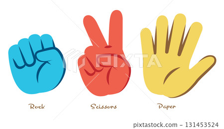 Rock Paper Scissors Illustration Set Vector Rock Paper Scissors White Background Hand Rock Paper Scissors Illustration Set Vector Rock Paper Scissors White Background Hand 131453524