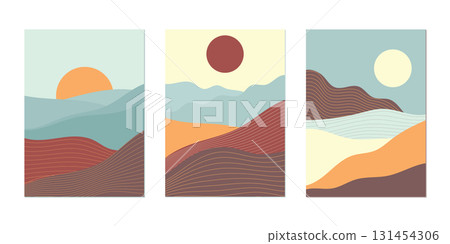 abstract posters set 131454306