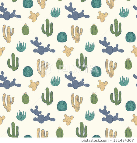 doodle cactuses pattern doodle cactuses pattern 131454307