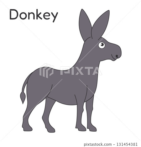 donkey illustration isolated 131454381
