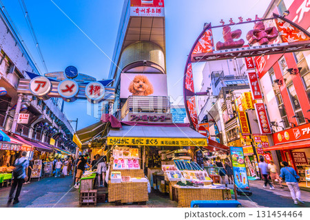 Tokyo cityscape in Japan: Inbound tourism continues... View of Ameyoko and Kaminaka bustling with foreign tourists Tokyo cityscape in Japan: Inbound tourism continues... View of Ameyoko and Kaminaka bustling with foreign tourists 131454464
