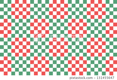 紅色和綠色聖誕塊檢查背景 131455647