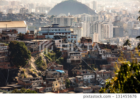 Favela community of Santa Teresa in Rio de Janeiro, Brazil. 131455676