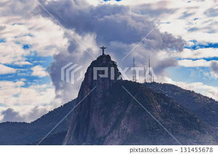 Iconic Christ the Redeemer statue at top of Corcovado mountain, Brazil 131455678