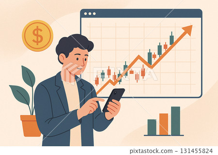 Man trading stocks 131455824