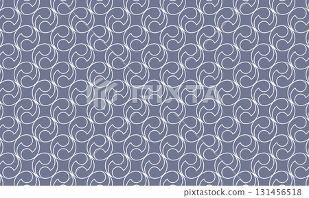 On the left, two Tomoe marks are connected in navy blue. On the left, two Tomoe marks are connected in navy blue. 131456518
