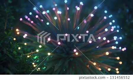 A mysterious flower with a glowing tip like a firework 131456552