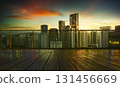 Kuala lumpur cityscape at dramatic sunset over urban skyline 131456669