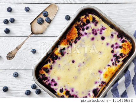 Finnish Blueberry pie in a baking dish Finnish Blueberry pie in a baking dish 131456688