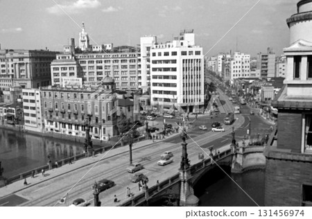 老照片:東京日本橋全景,1956年 老照片:東京日本橋全景,1956年 131456974