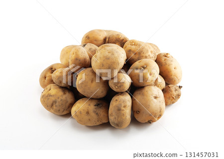 Fresh potatoes with mud 131457031