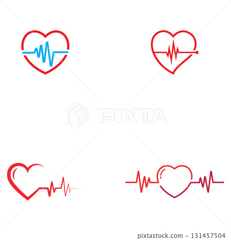art design health medical heartbeat pulse 131457504