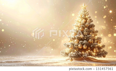 Champagne beige sparkling Christmas tree background illustration Champagne beige sparkling Christmas tree background illustration 131457561