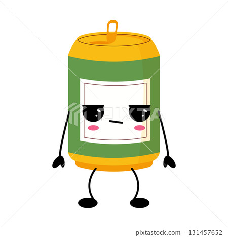 Kawaii soda can cartoon illustration character Kawaii soda can cartoon illustration character 131457652