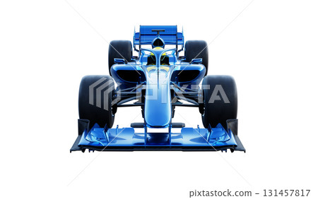 3d rendering blue racing car isolated on white background 131457817