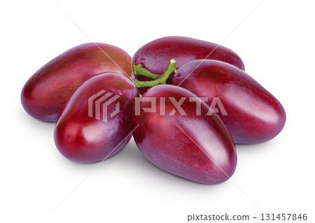 Red grape berry bunch isolated on white background Red grape berry bunch isolated on white background 131457846