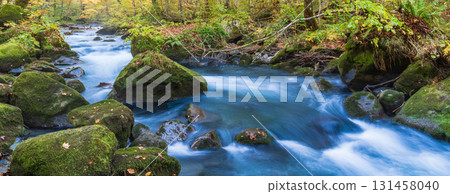 青森縣十和田市奧入瀨溪谷紅葉 131458040