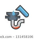 Sanitation cleaning vector icon design. 131458106