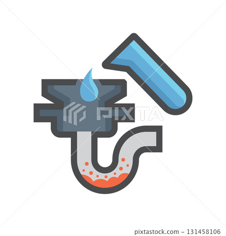Sanitation cleaning vector icon design. 131458106