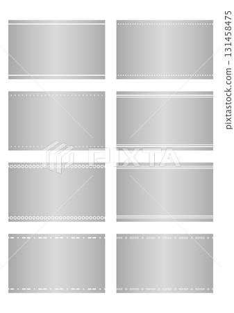 Silver metallic background and border set Silver metallic background and border set 131458475