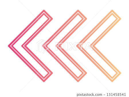 漸層向左 V 型箭頭 131458541