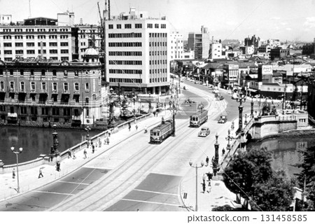 Old photo: Panorama of Nihonbashi, Tokyo, 1956 131458585