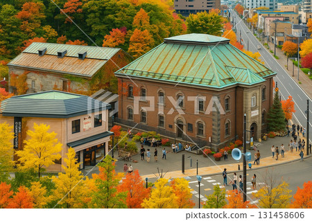 從LeTAO本店觀景台可以眺望小樽音樂盒堂等景點。秋葉 131458606