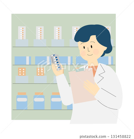 執行配藥職責的藥師 執行配藥職責的藥師 131458822