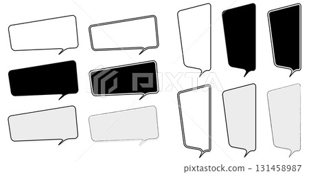 Modern rounded speech bubble frame set Modern rounded speech bubble frame set 131458987
