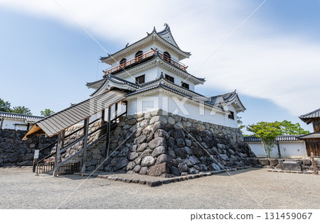 Shiroishi Castle Tower on a clear day in Shiroishi City, Miyagi Prefecture 131459067