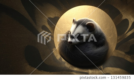 鼬 捲曲 極簡化 131459835