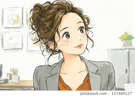 Miyu系列：辦公室裡的女商人 131460127