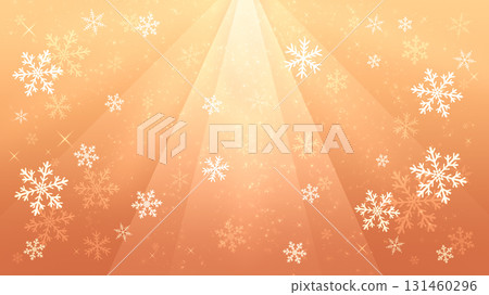 閃閃發光的雪花背景，聖誕節，冬天，光條紋，金色 131460296