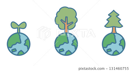 Earth and plant icon 131460755