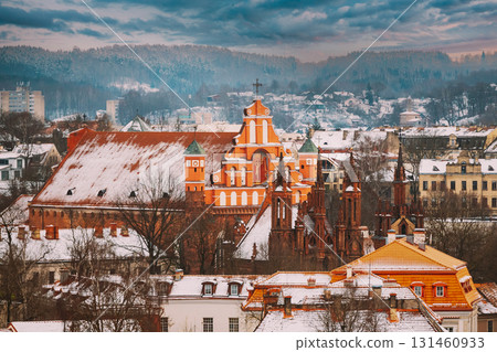 Vilnius Lithuania. Skyline In Winter Day. Rooftop View 131460933