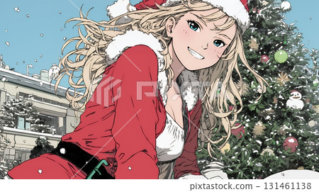 Female Santa Claus (Santa cosplayer) 131461138