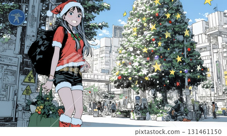 Female Santa Claus (Santa cosplayer) 131461150