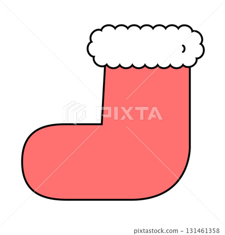 Simple and cute Christmas boot illustration Simple and cute Christmas boot illustration 131461358