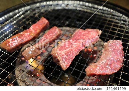 Japanese black beef grilled meat (Harami) 131461599