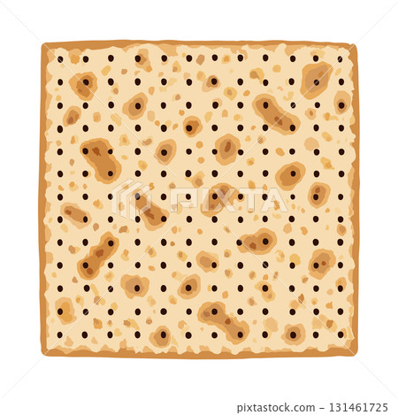 Matzo. Jewish traditional food for Passover. Vector isolated illustration Matzo. Jewish traditional food for Passover. Vector isolated illustration 131461725