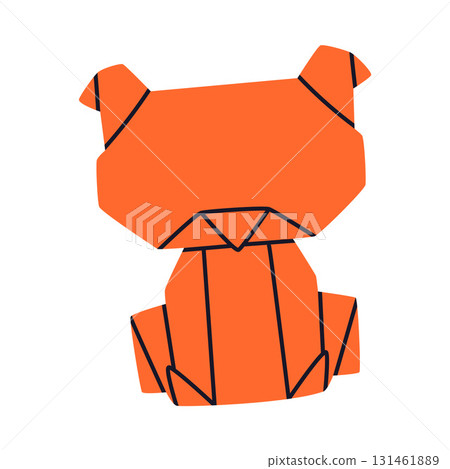 Origami Paper Folding Orange Cat Shape Vector Illustration Origami Paper Folding Orange Cat Shape Vector Illustration 131461889