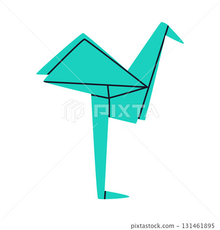 Origami Paper Folding Bird Shape Vector Illustration Origami Paper Folding Bird Shape Vector Illustration 131461895