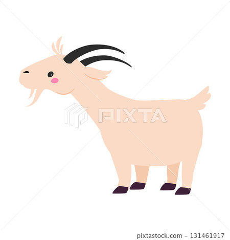 Goat as Farm Animal and Livestock Vector Illustration 131461917