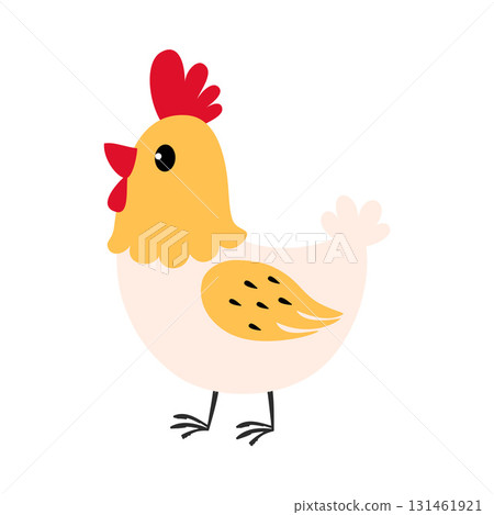 Hen as Farm Animal and Poultry Vector Illustration 131461921