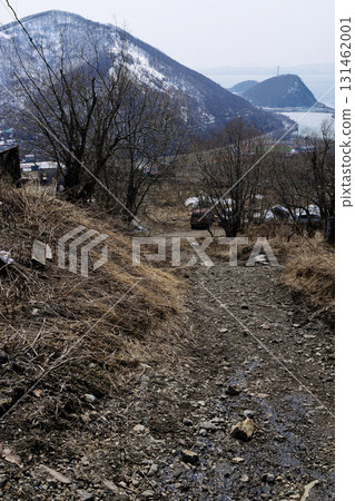 dirty path in Petropavlovsk-Kamchatsky in spring 131462001