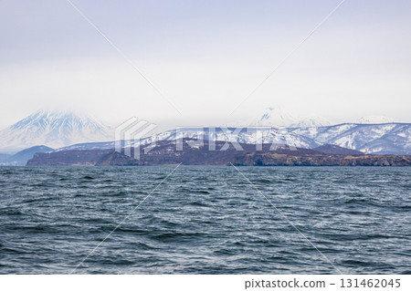 view of Babya bay mountain coast in Pacific ocean 131462045