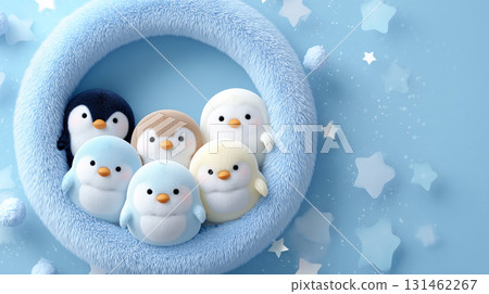 企鵝毛絨相框 131462267